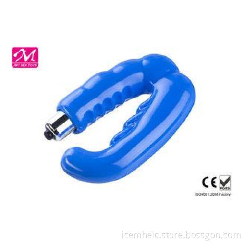 Adjustable Multispeed U Shape Vibrator , Soft Rubber Stretc